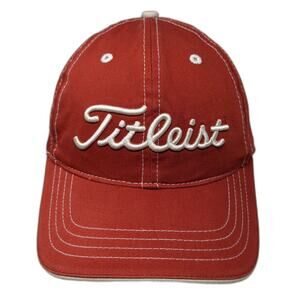 Fitleist Since 1932 Slideback Baseball Cap Red One Size Adjustable Embroidered